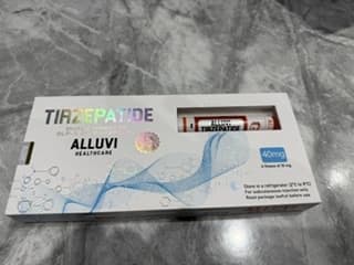 Alluvi Tirzepatide 40mg pre-filled research pen shown in its original labelled retail packaging - gallery image 2