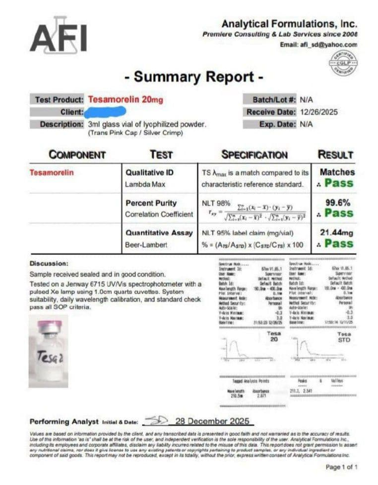 Uploaded Tesamorelin document preview