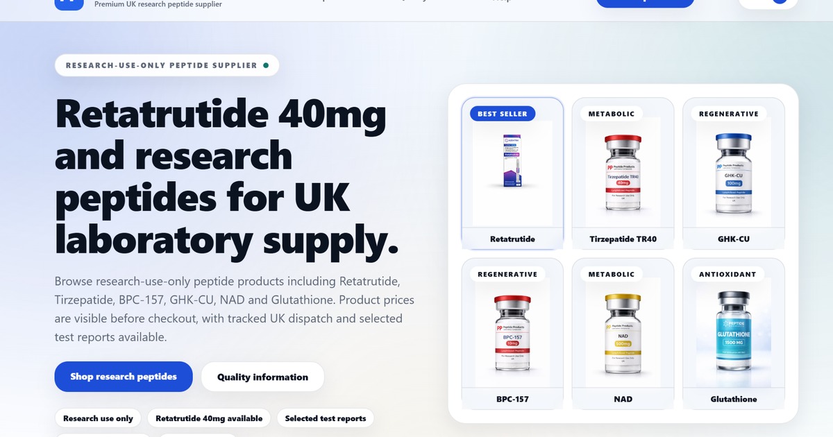 Research Peptides UK | Retatrutide 40mg & Lab Compounds